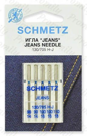 Иглы для джинсы №90(2), 100(2), 110, Schmetz, 5шт от магазина Promily в Черкесске